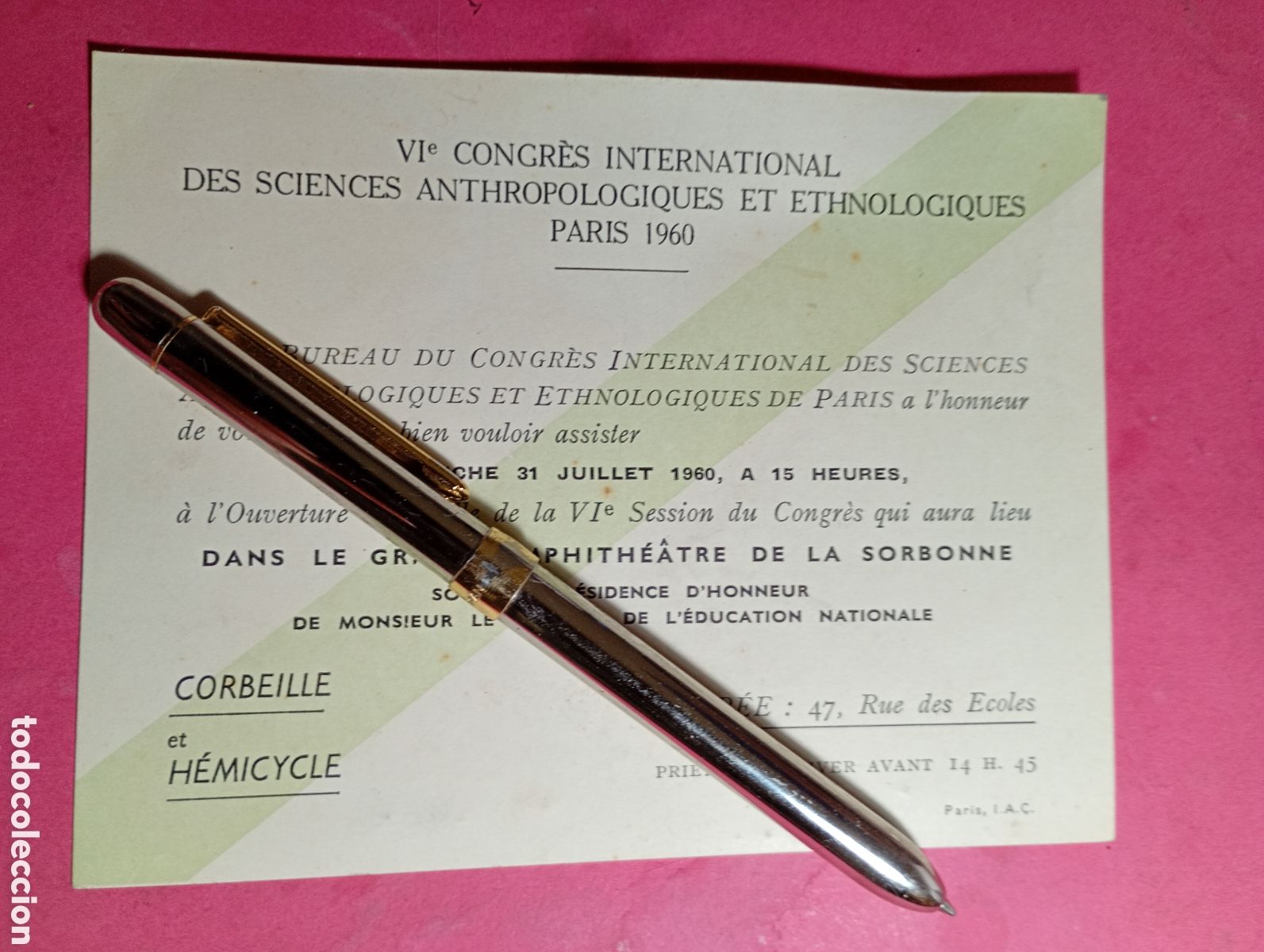 Coleccionismo: VI&ordm; CONGRES INTERNATIONAL SCIENCES ANTHROPOLOGIQUES ET ETHNOLOGIQUES PARIS 1960 (TEXTO FRANC&Eacute;S)