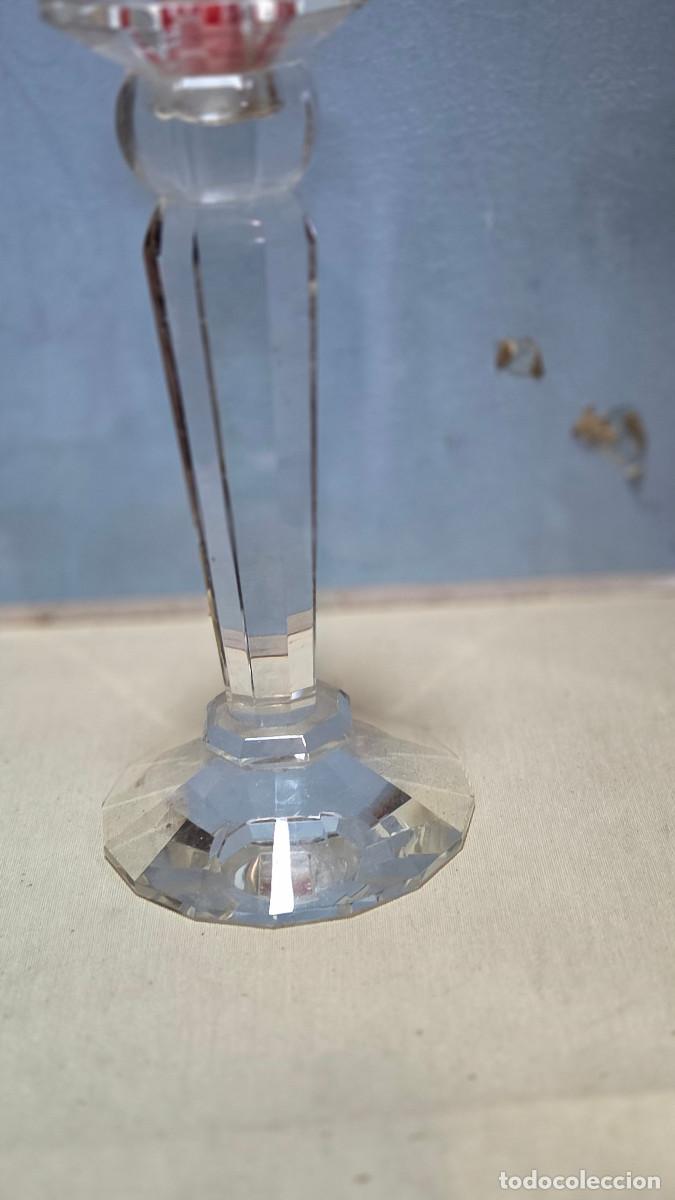 Coleccionismo: portavela de cristal vintage - Foto 2
