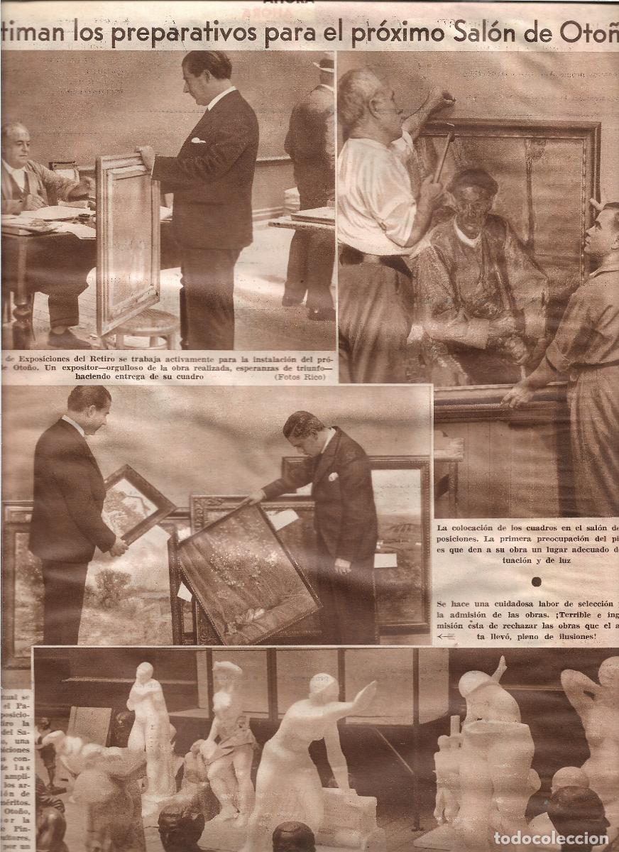 Coleccionismo: A&Ntilde;O 1933 RECORTE PRENSA ARTE SALON OTO&Ntilde;O EL RETIRO PREPARATIVOS PINTURA ESCULTURA
