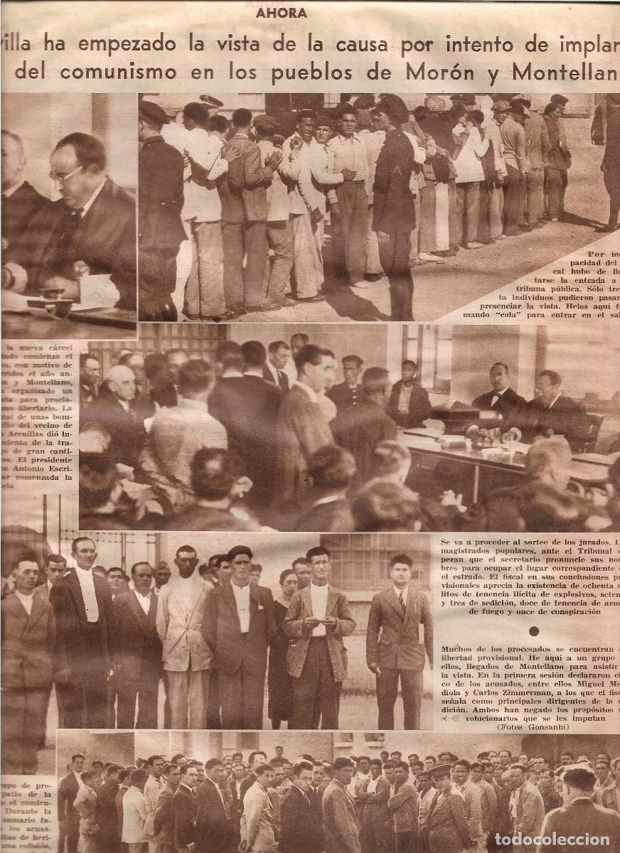 Coleccionismo: A&Ntilde;O 1933 RECORTE PRENSA JUICIO INICIO CAUSA INTENTO IMPLANTACION COMUNISMO EN MORON Y MONTELLANO