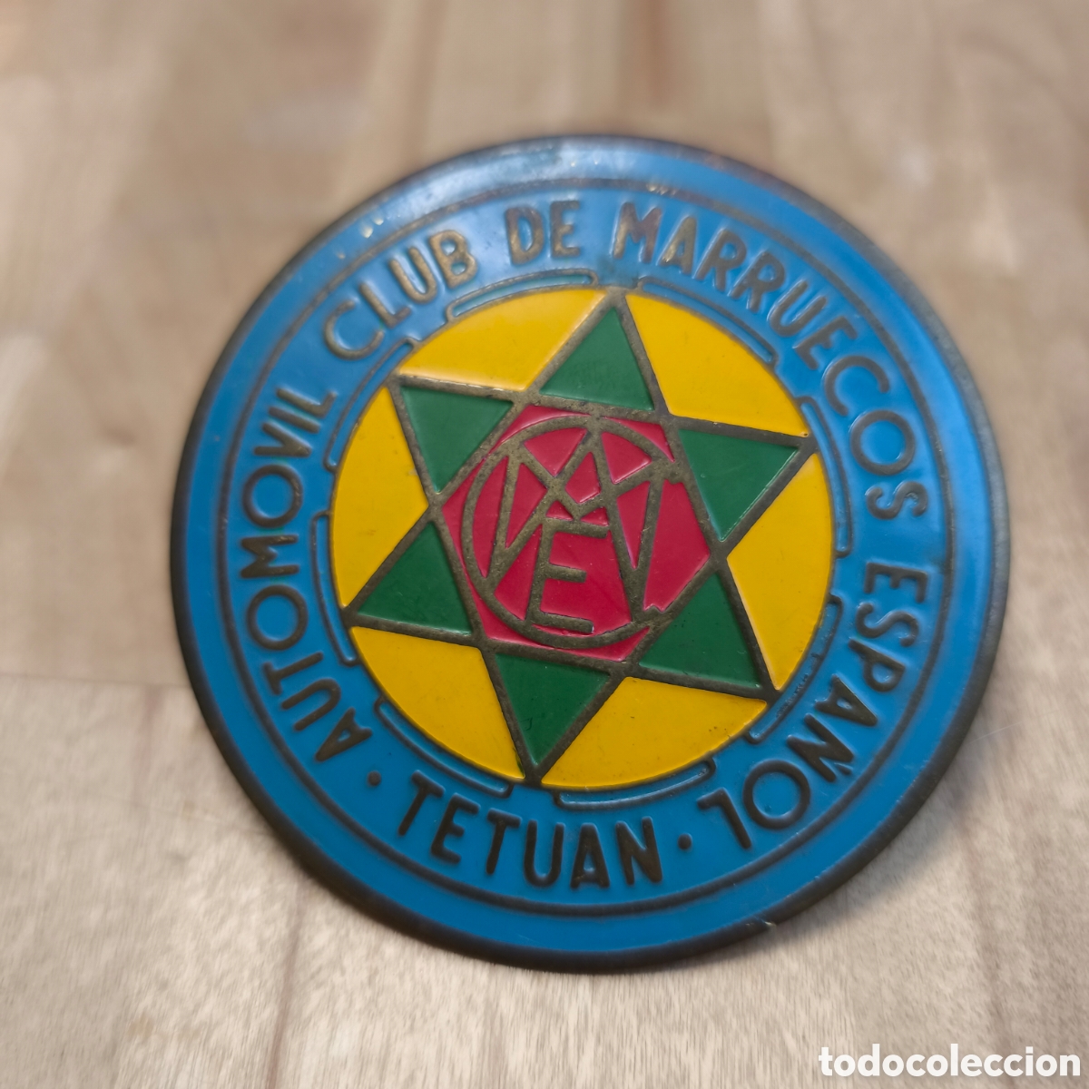 Coleccionismo: Antigua placa automovil club de Marruecos espa&ntilde;ol, Tetuan