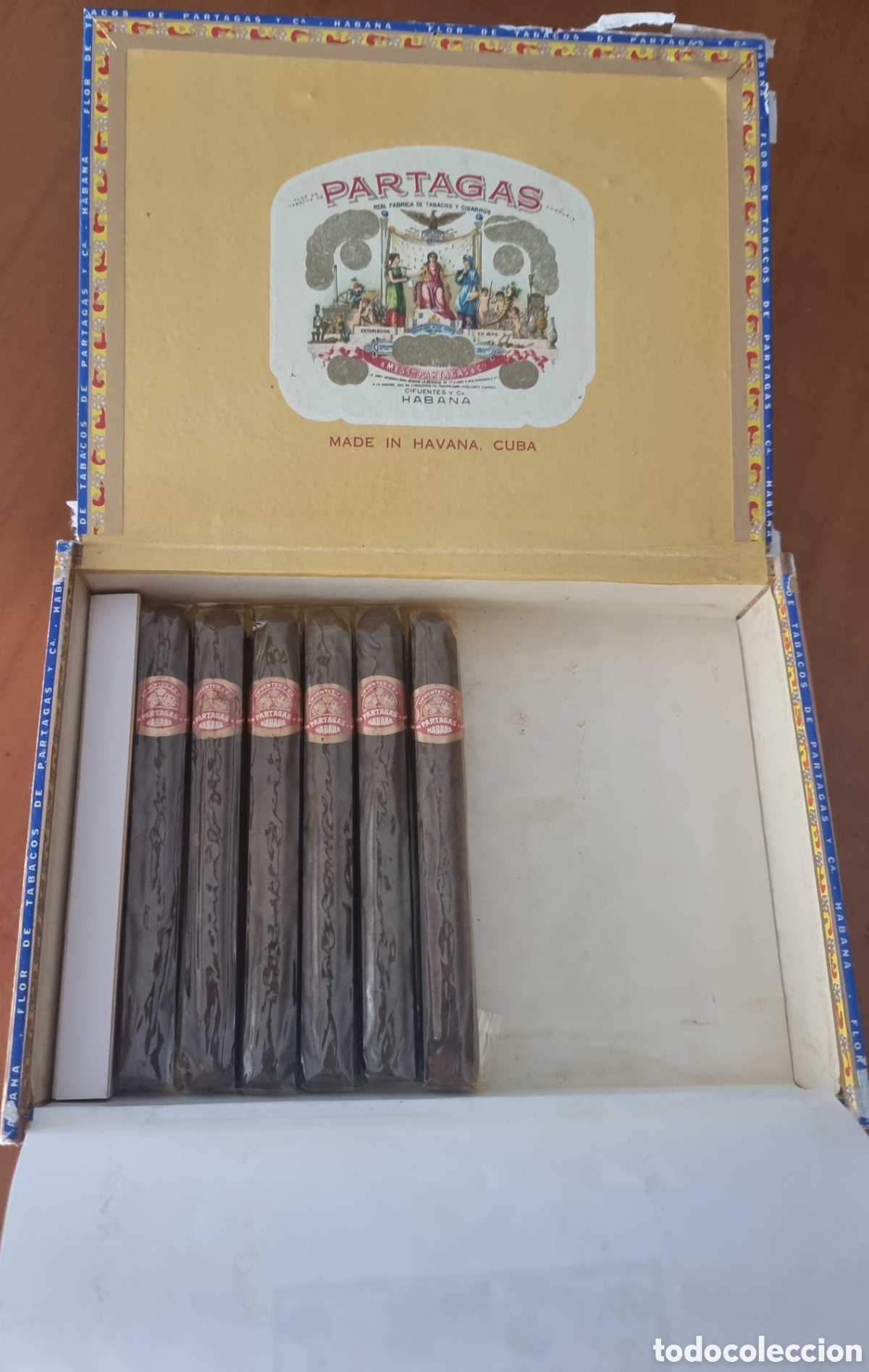Coleccionismo: Caja puros Partagas Cuba La Habana seis puros en caja originales
