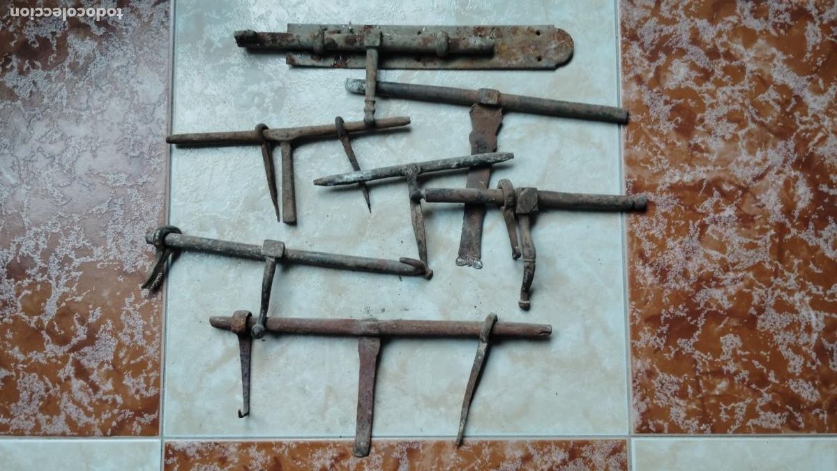 Coleccionismo: CERROJOS.-LOTE DE 7 CERROJOS MUY ANTIGUOS.