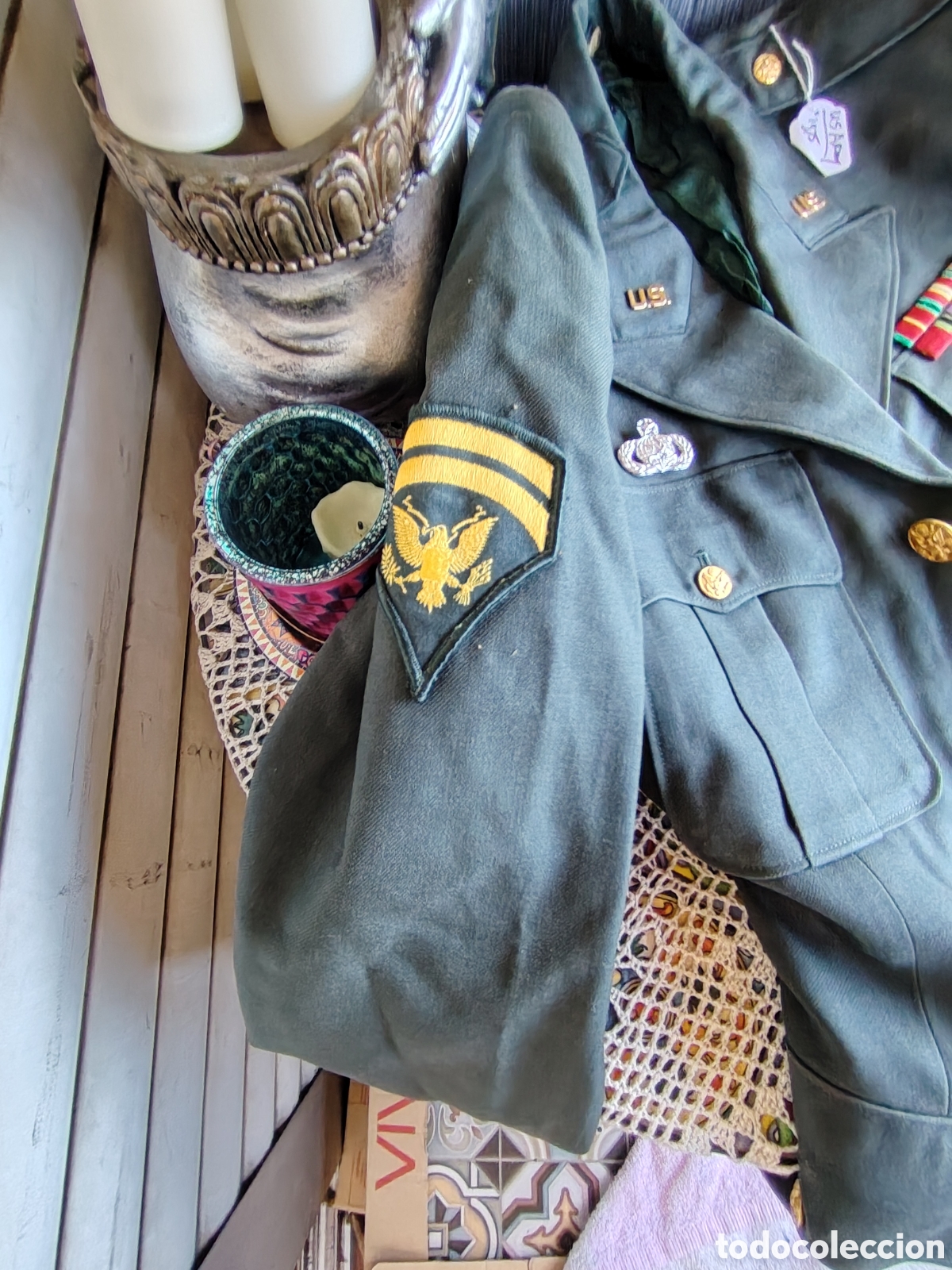 Coleccionismo: CHAQUETA MILITAR ANTIGUA EEUU - Foto 9