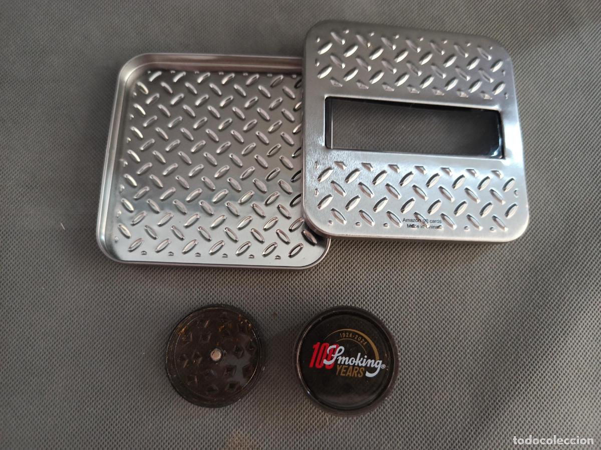 Coleccionismo: Grinder picador triturador para marihuana marca Smoking y Caja met&aacute;lica