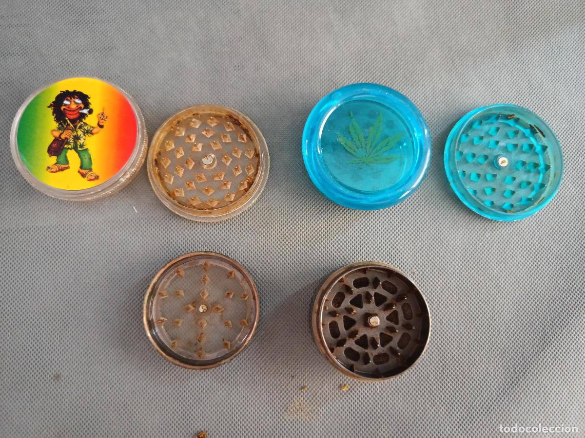 Coleccionismo: Tres grinder picador triturador para marihuana motivos rasta y hoja de maria