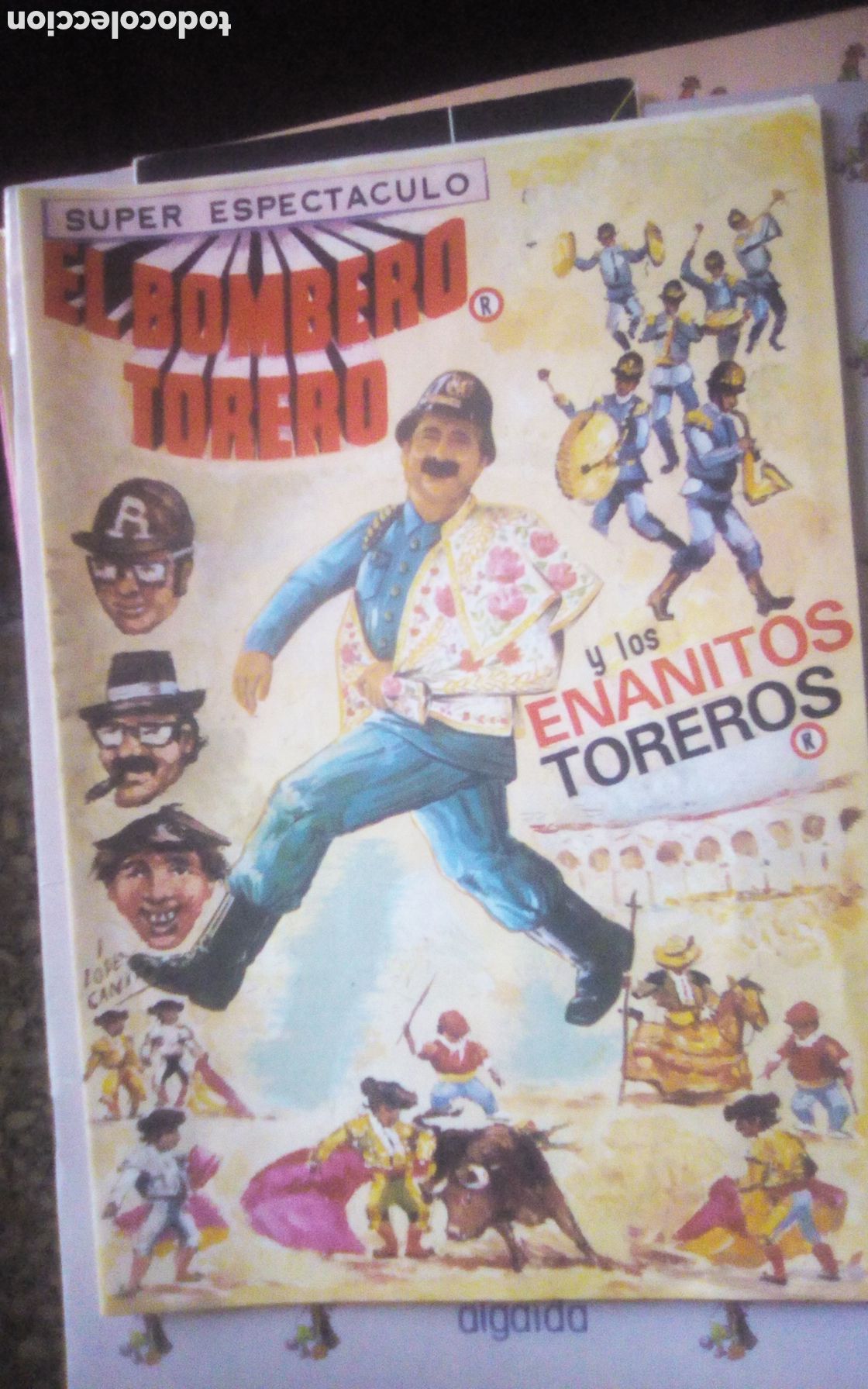 Coleccionismo: Folleto espect&aacute;culo el bombero torero y los enanitos toreros. Plaza de toros Valencia 22-07-1993.