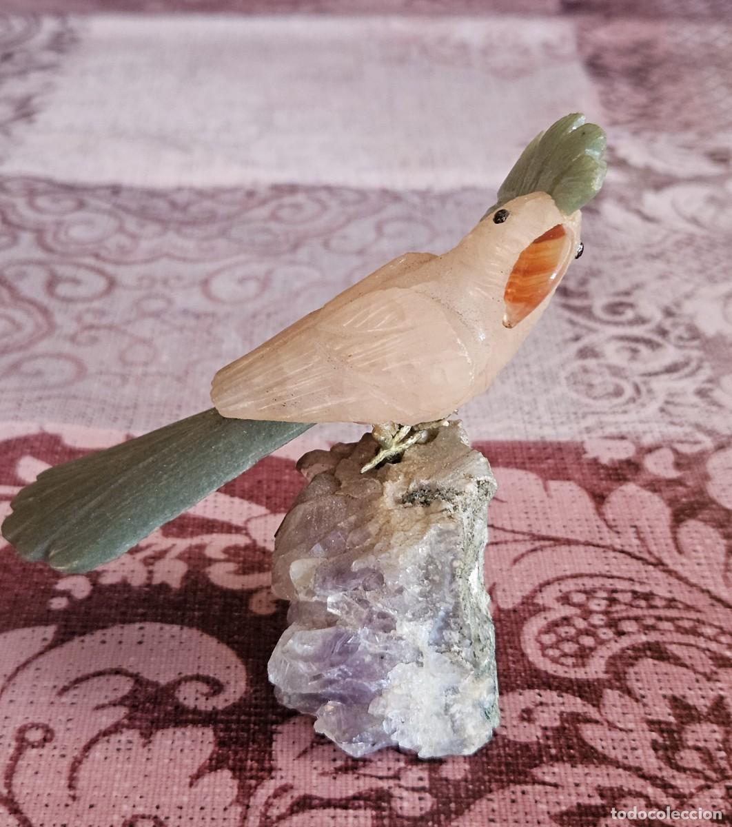 Coleccionismo: Bonito P&aacute;jaro Hecho Con Minerales Y Cuarzo, Comprado En Brasil En Los A&ntilde;os 80.