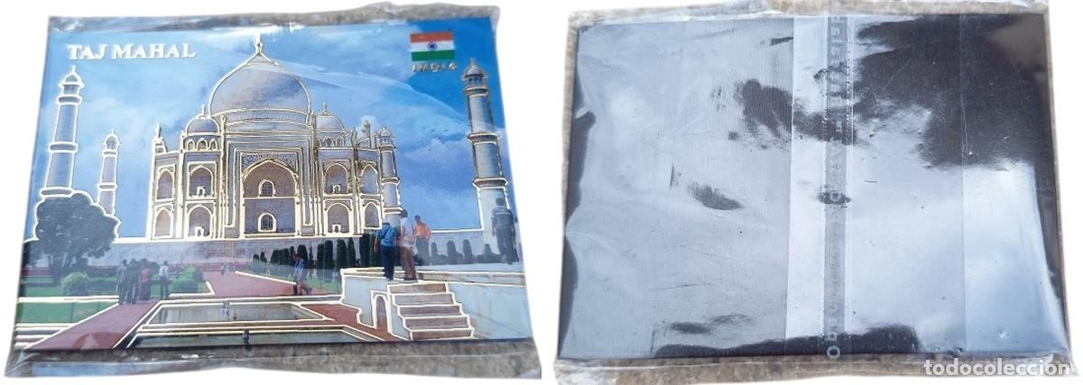 Coleccionismo: India Magnet Plat Taj Mahal visiteurs