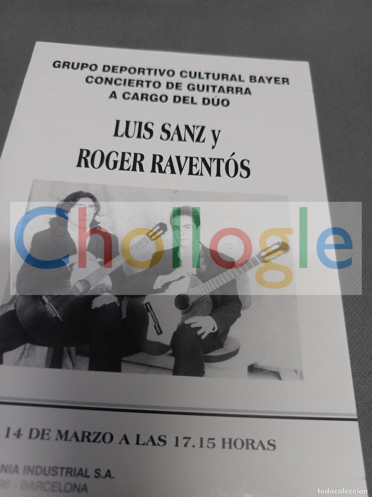 Coleccionismo: grupo cultural bayer programa luis sanz y roger raventos bayer hispania