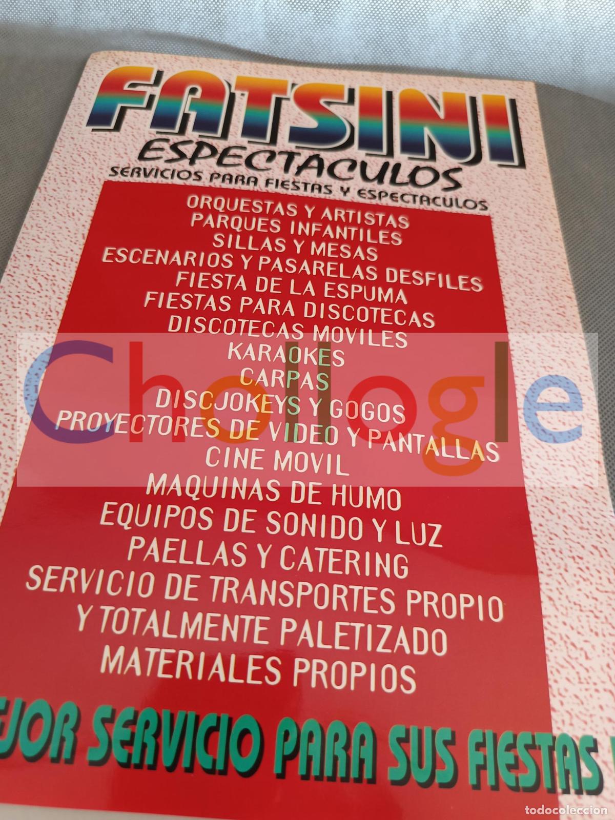 Coleccionismo: Catalogo Fatsini agencia espectaculos amposta tarragona