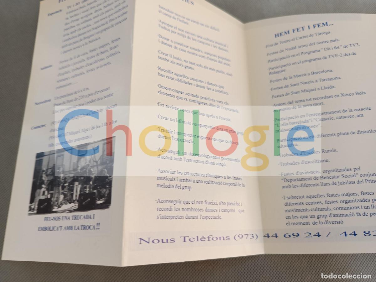 Coleccionismo: la troca grup animacio infantil triptico - Foto 3