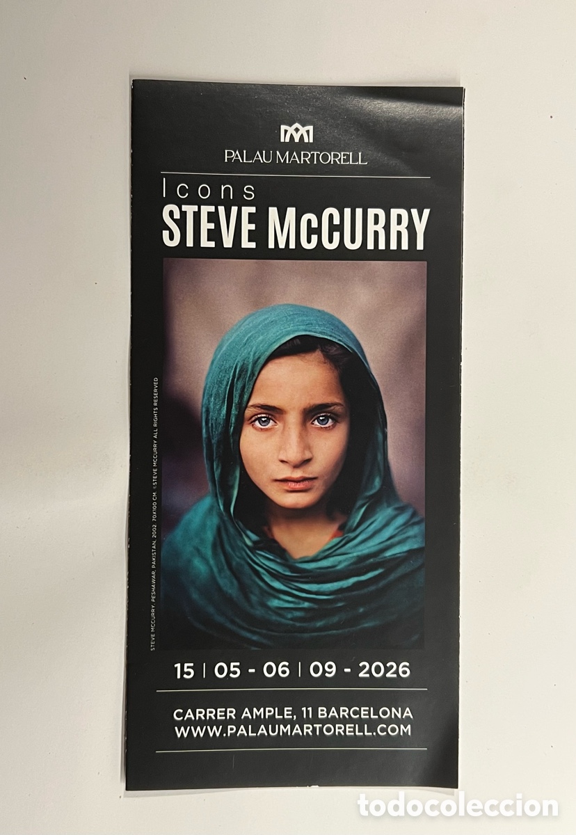 Coleccionismo: BARCELONA. Palau Martorell.. Exposici&oacute;n, I cons STEVE MCCURRY.. (a.2026) Tr&iacute;ptico