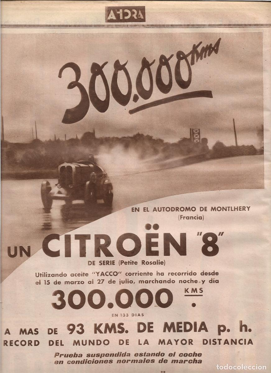 Coleccionismo: A&Ntilde;O 1933 RECORTE PRENSA PUBLICIDAD CITROEN 8 AUTOMOVIL COCHE