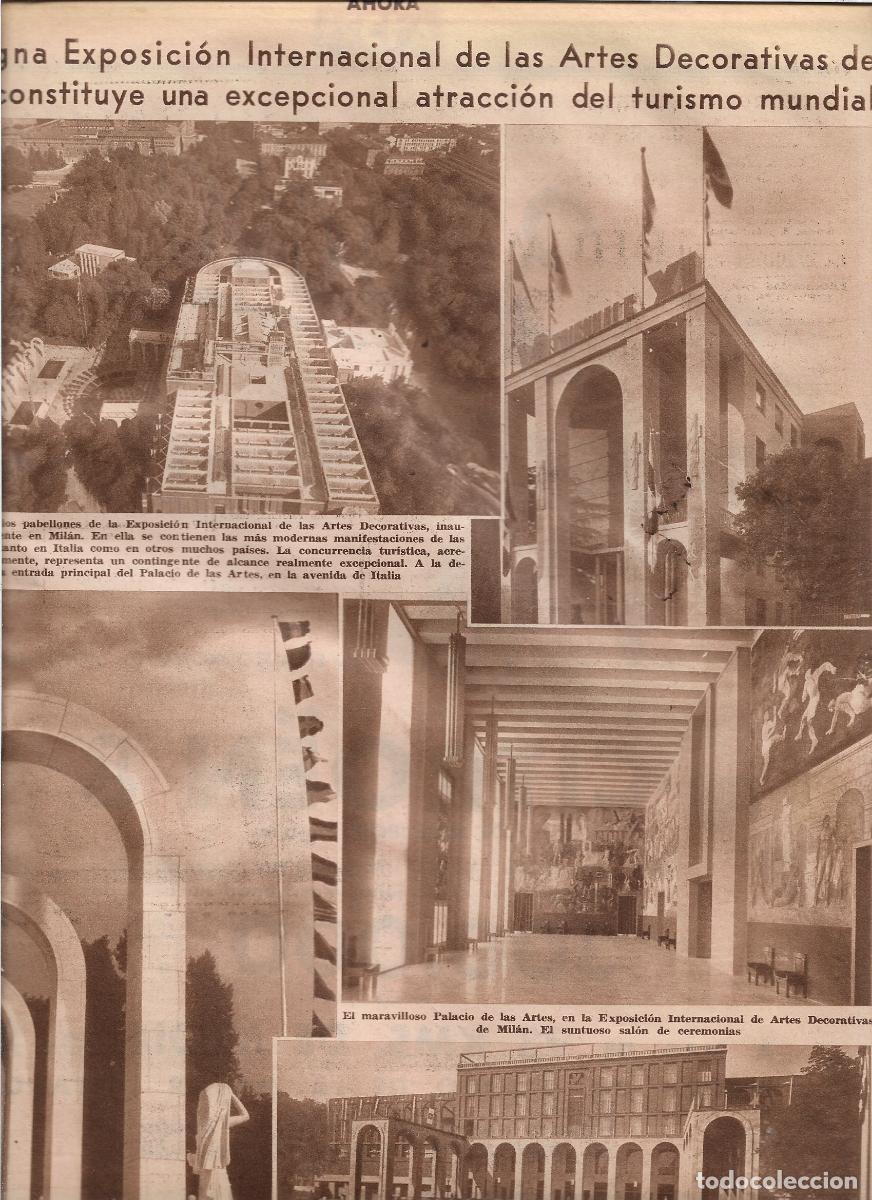 Coleccionismo: A&Ntilde;O 1933 RECORTE PRENSA MILAN EXPOSICION INTERNACIONAL DE LA ARTES DECORATIVAS