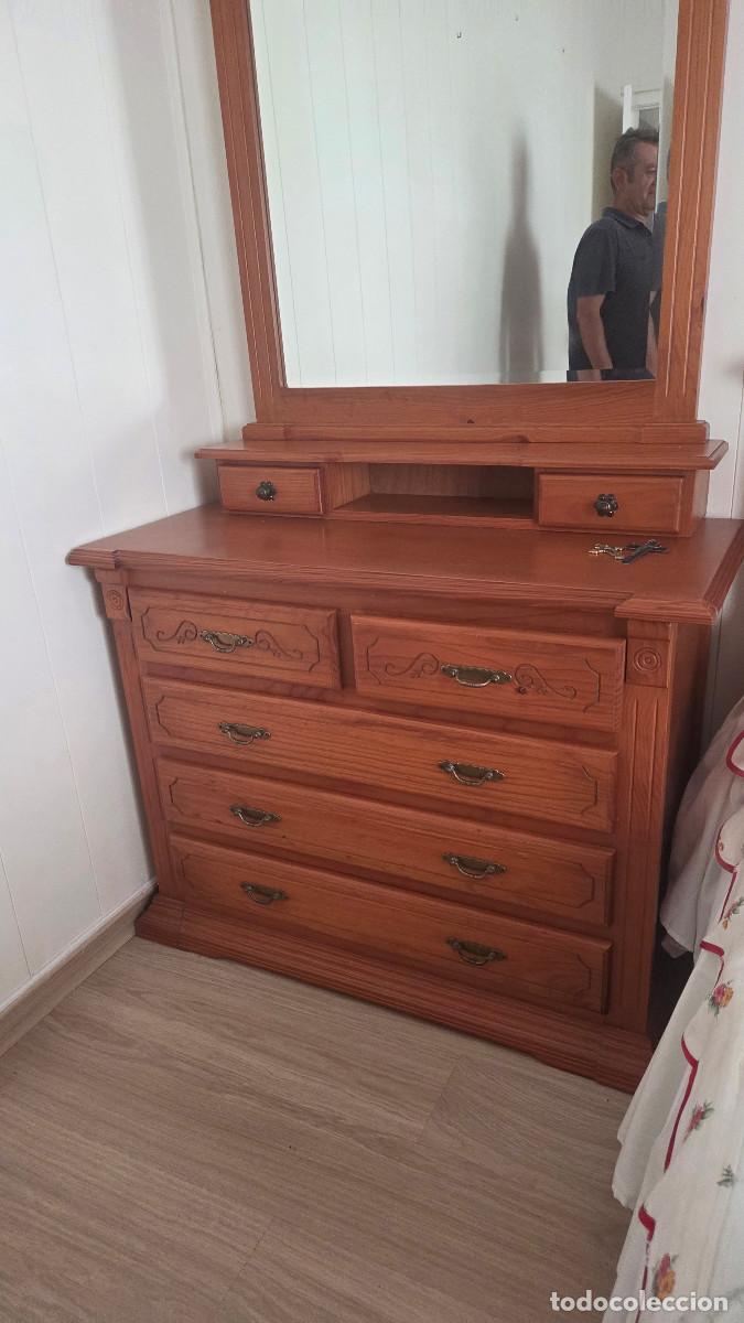 Coleccionismo: comoda con espejo de madera - Foto 2