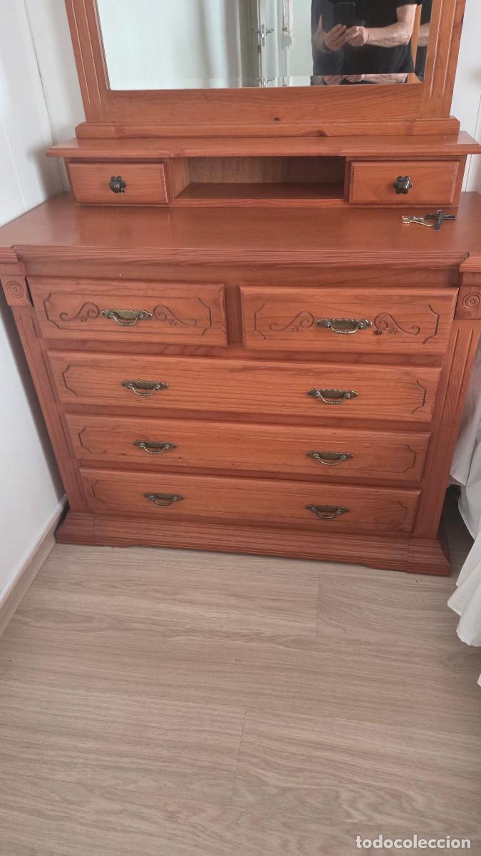 Coleccionismo: comoda con espejo de madera - Foto 4
