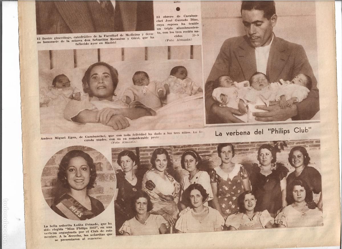 Coleccionismo: A&Ntilde;O 1933 RECORTE PRENSA LA VERBENA DEL PHILIPS CLUB LOLITA PEINADO MISS PHILIPS
