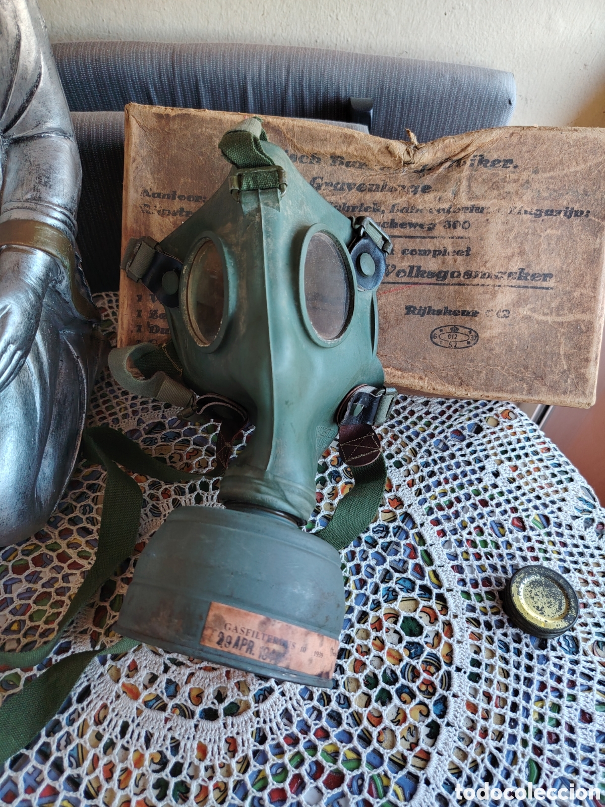 Coleccionismo: M&Aacute;SCARA DE GAS HOLANDESA WW2 VOLKSGASMASKER