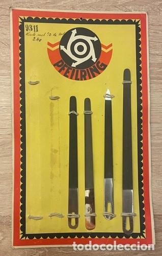 Coleccionismo: LIMAS MANICURA PFEILRING - TARJETA CAT&Aacute;LOGO - SET DE 4 LIMAS ORIGINALES