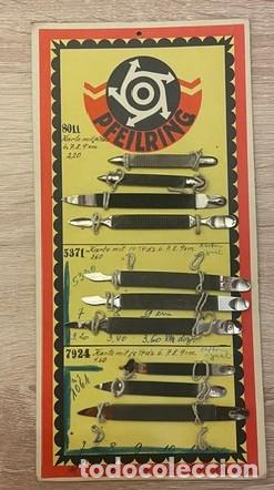 Coleccionismo: LIMAS MANICURA PFEILRING - TARJETA CAT&Aacute;LOGO - SET DE 10 LIMAS ORIGINALES