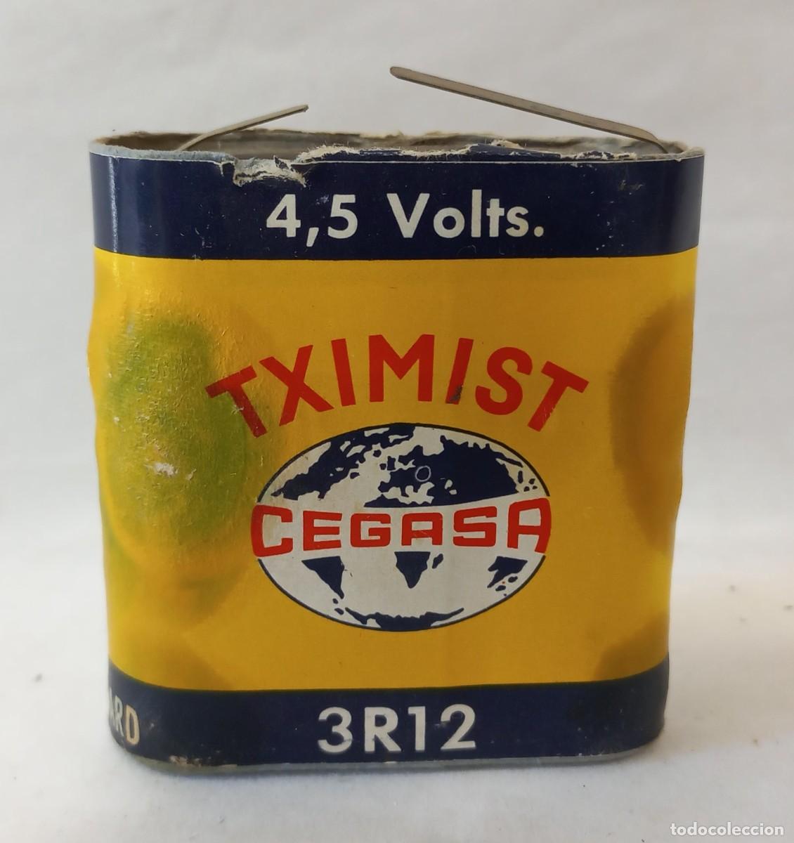 Coleccionismo: PILA ANTIGUA DE PETACA 3R12 DE LA MARCA TXIMIST