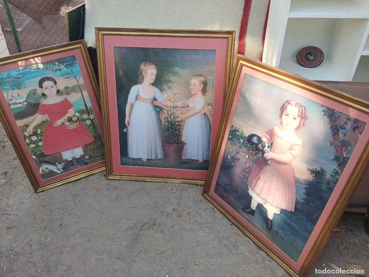 Coleccionismo: cuadros decorativos presentan l&aacute;minas enmarcadas de retratos infantiles de estilo arte popular ameri