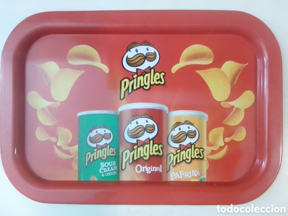 Coleccionismo: Bandeja met&aacute;lica Patatas Fritas Pringles.