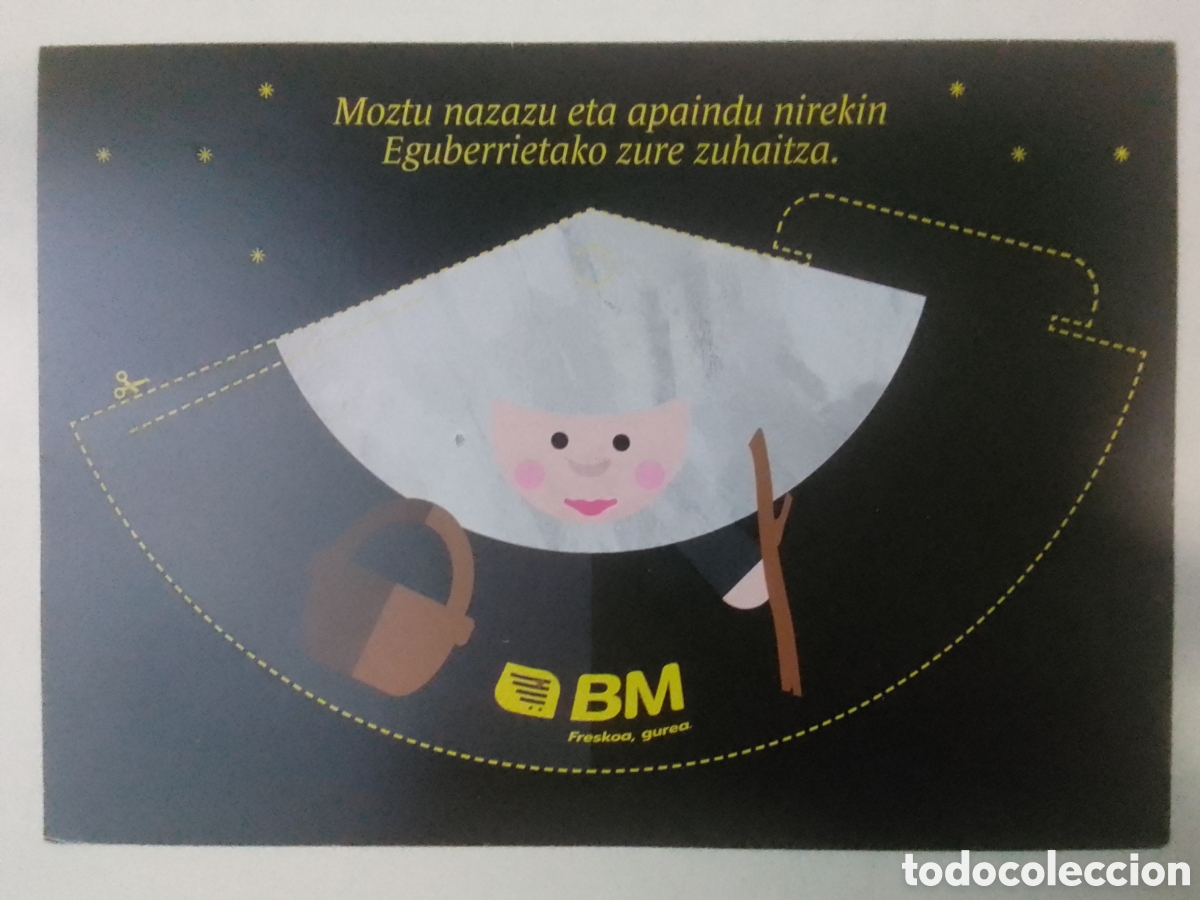 Coleccionismo: Carta Olentzero y Mari Domingi Supermercados BM.