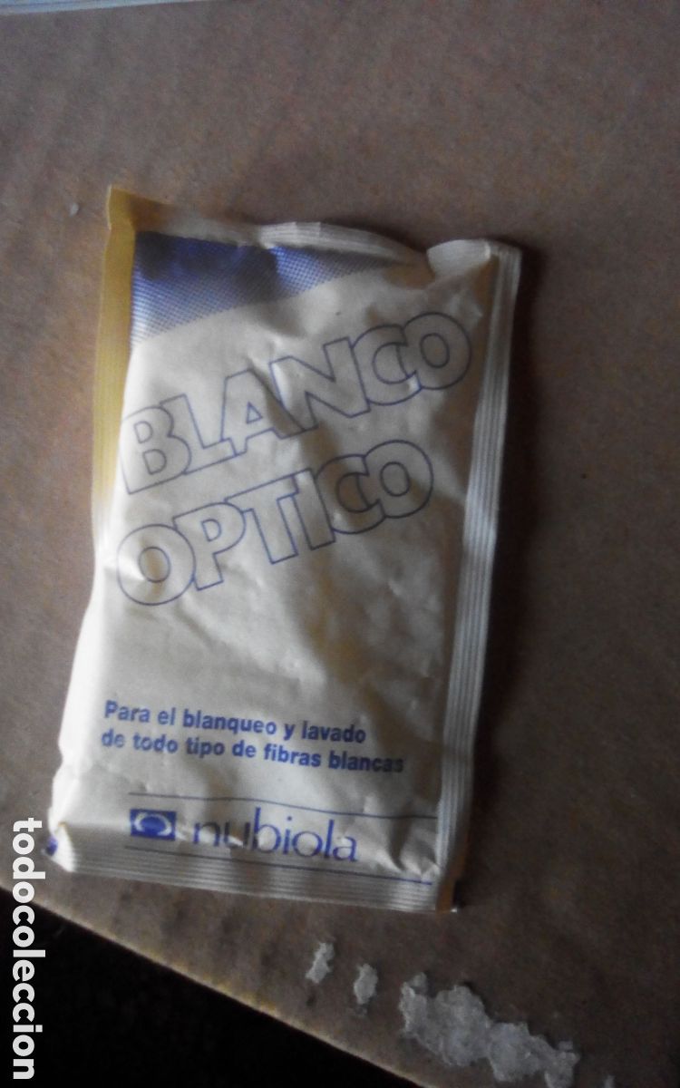 Coleccionismo: Antiguo sobre con detergente para blanquear la ropa. Blanco &oacute;ptico Nubiola, Llodio.