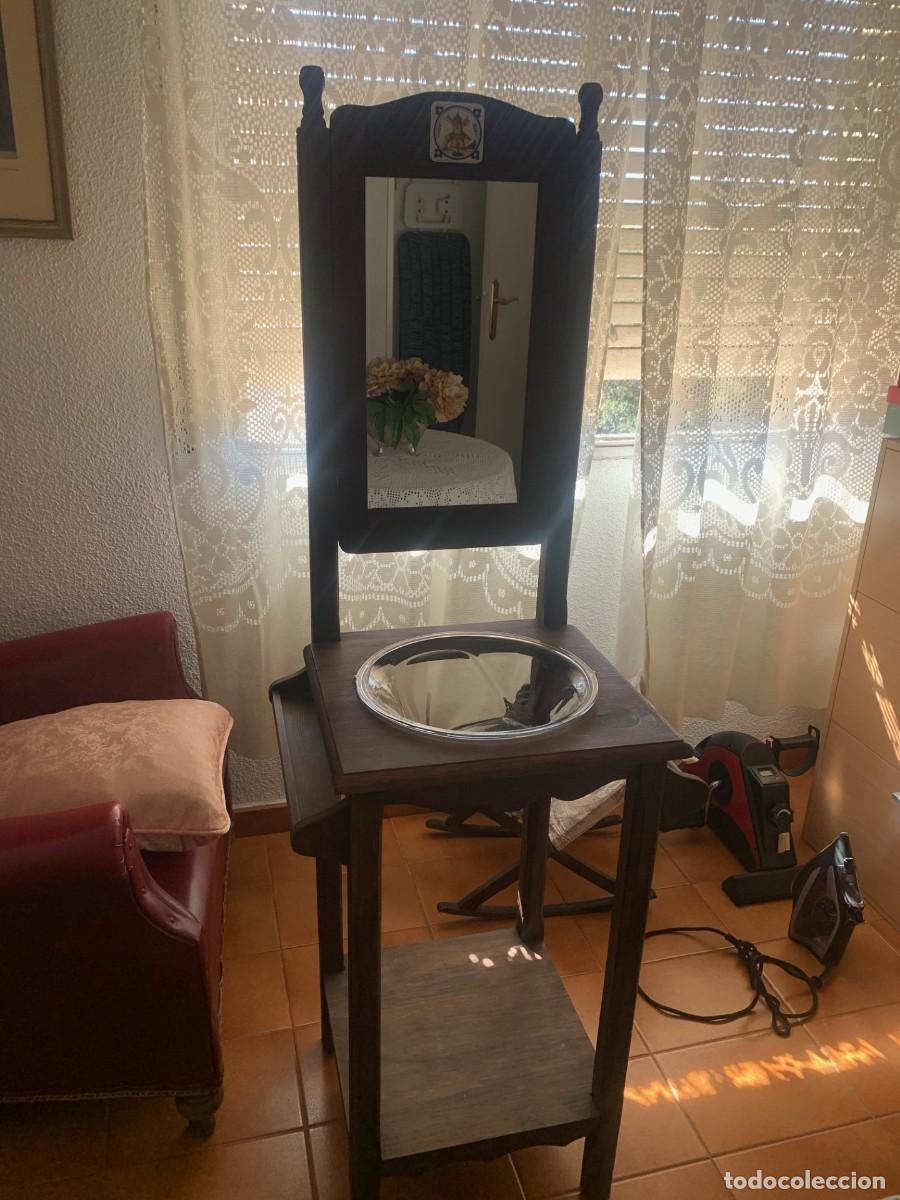 Coleccionismo: Lavabo antiguo de madera - Foto 2