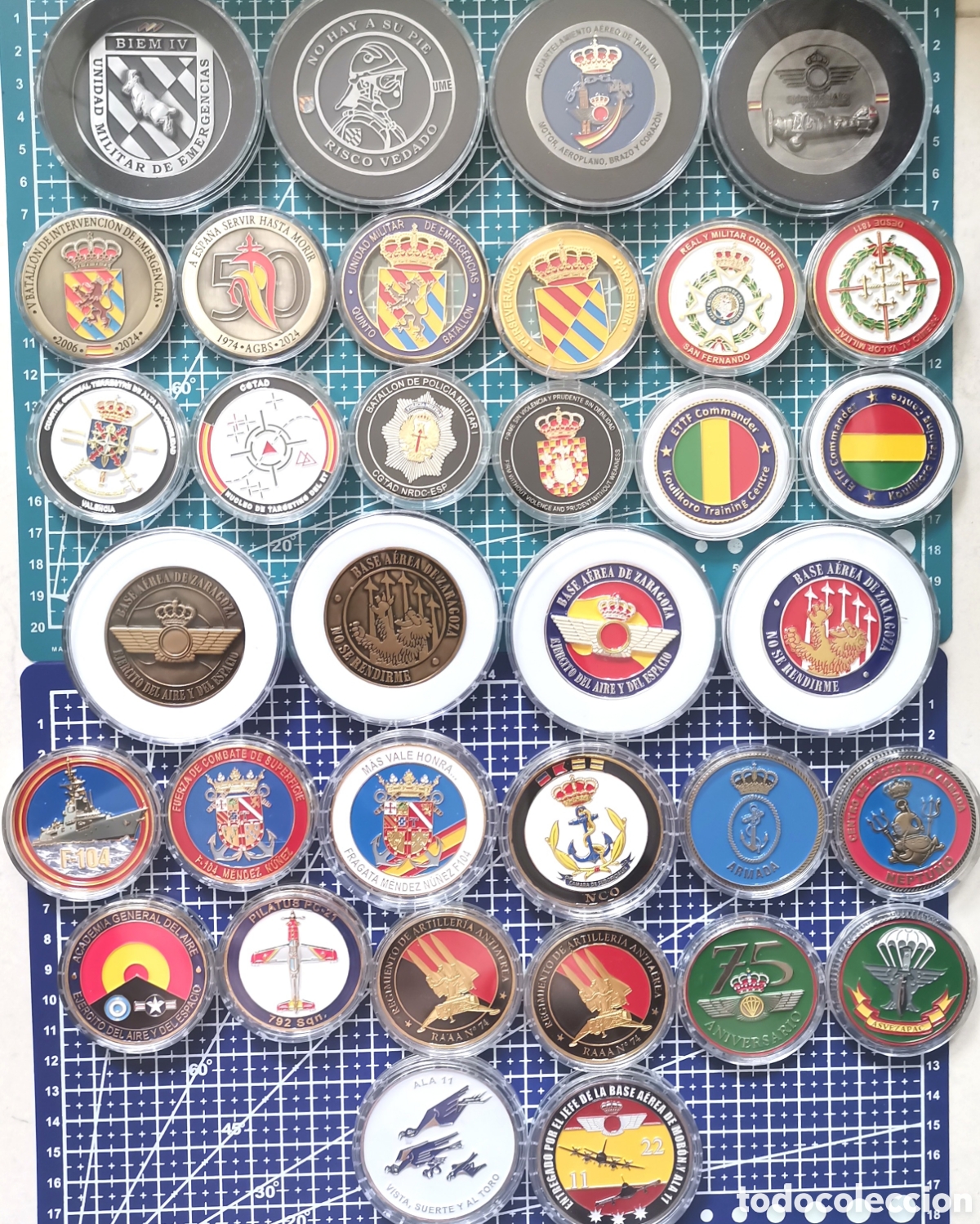 Coleccionismo: Lote 17 monedas Challenge Co&iacute;n Unidades Militares de Espa&ntilde;a