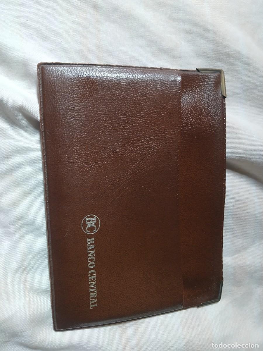 Coleccionismo: Antigua cartera tarjetero de cuero promoci&oacute;n banco central a&ntilde;os 70