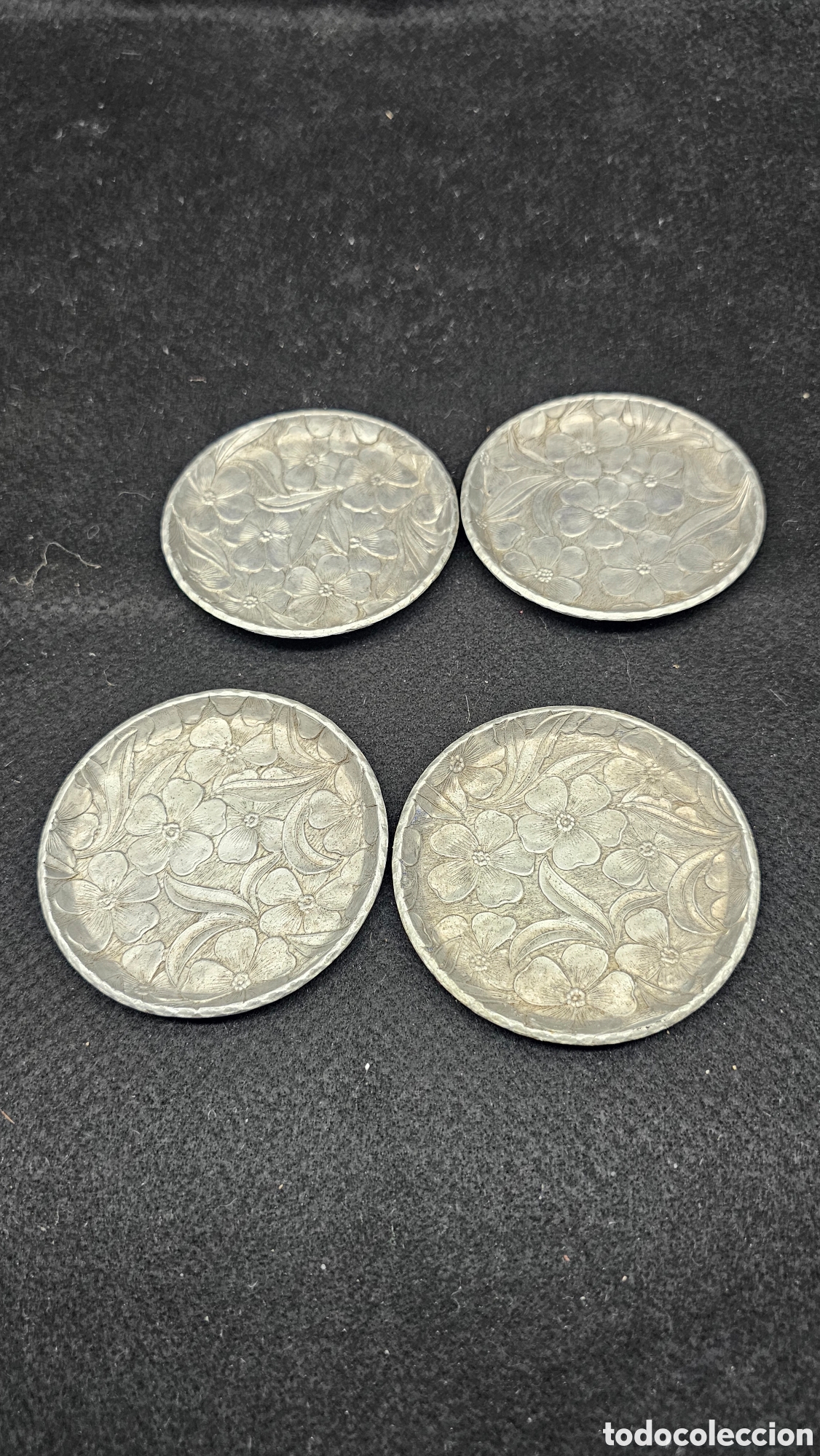 Coleccionismo: Antiguos posavasos de aluminio