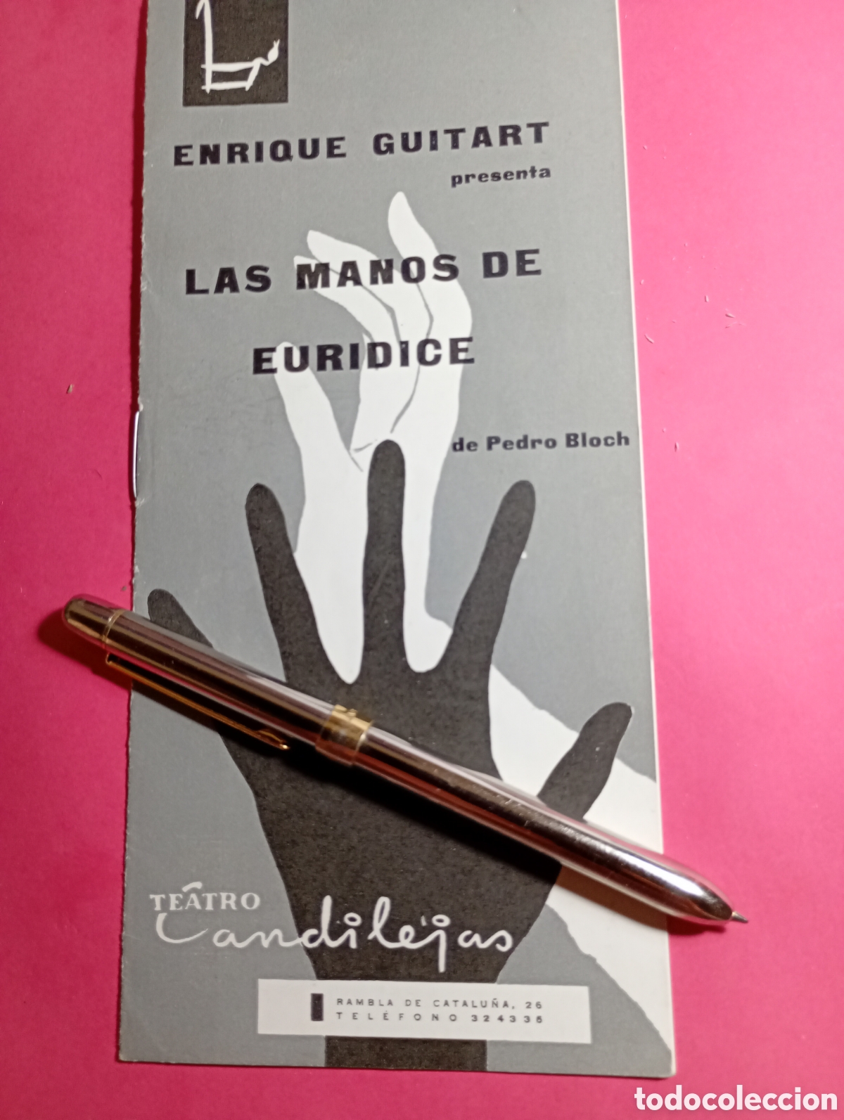 Coleccionismo: VINTAGE TEATRO CANDILEJAS BCN ''LAS MANOS DE EURIDICE'' D3 PEDRO BLOCH POR ENRIQUE GUITART 1958 circ
