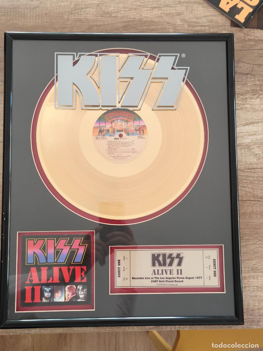 Coleccionismo: kiss alive II, disco de oro, ba&ntilde;ado en oro.