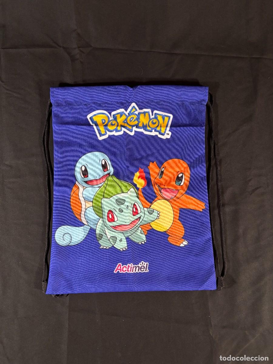 Coleccionismo: Mochila saco Pok&eacute;mon Actimel Bulbasaur Charmander Squirtle promocional