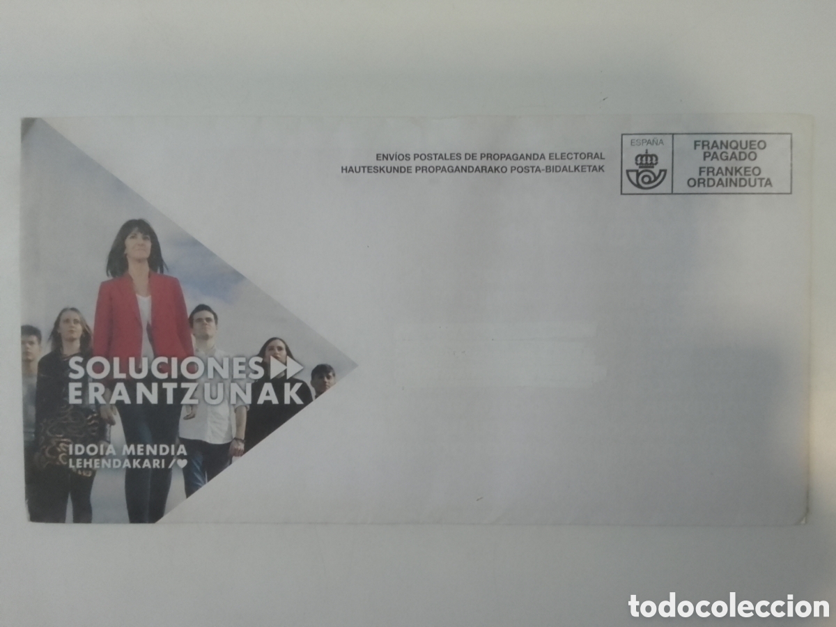 Coleccionismo: Propaganda electoral PSE-EE PSOE Elecciones al Parlamento Vasco 2020.