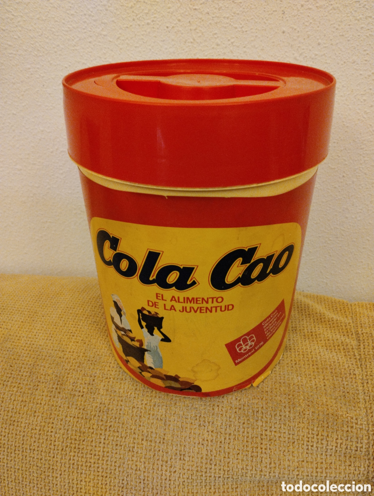 Coleccionismo: Bote Cola Cao antiguo Montreal 76