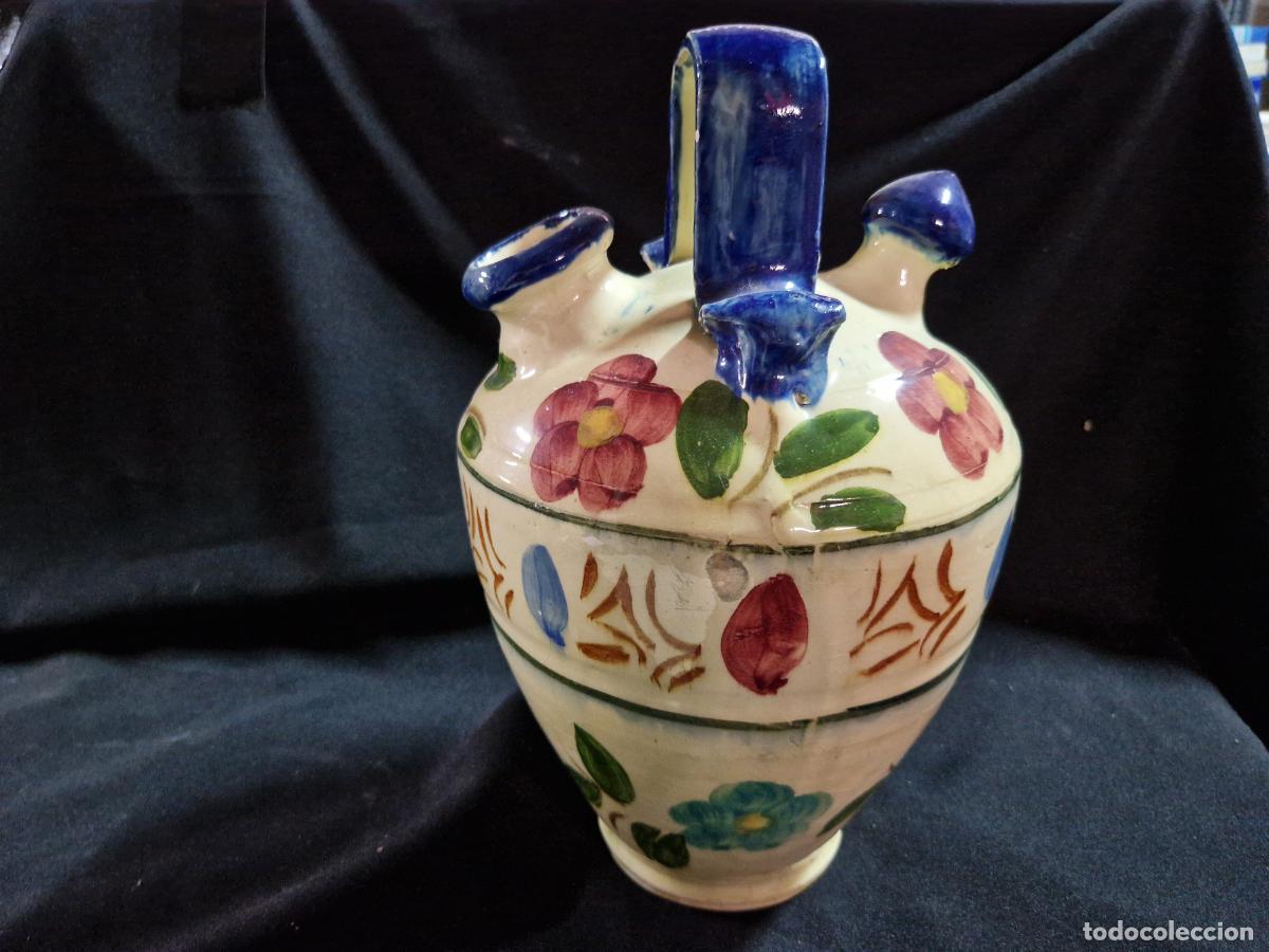 Coleccionismo: BONITO BOTIJO DE CERAMICA. DISE&Ntilde;O DE FLORES.