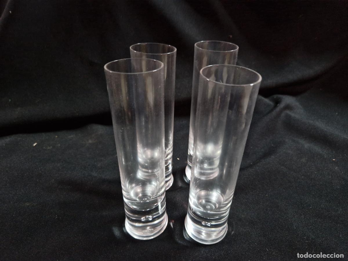 Coleccionismo: 4 BONITOS COPASTUBO DE CRISTAL. MEDIDA 15*6