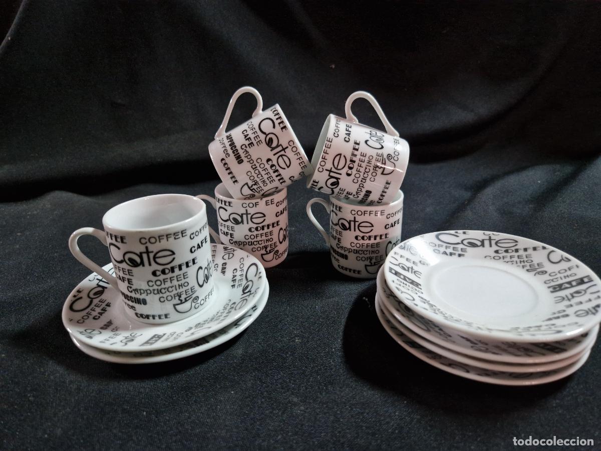 Coleccionismo: 5 BONITOS PLATOS Y TAZAS DE CAFE. 10*10- 5*5