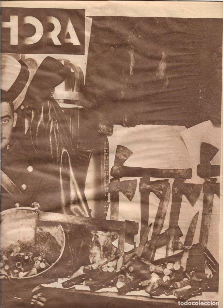 Coleccionismo: A&Ntilde;O 1933 RECORTE PRENSA ZARAGOZA MOVIMIENTO REVOLUCIONARIO ARSENAL ARMAS BARRIO LAS DELICIAS POLICIA