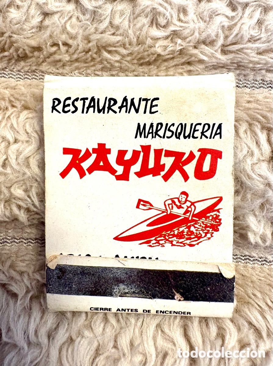Coleccionismo: Carterita de Cerillas Restaurante Marisquer&iacute;a Kayuko (Gand&iacute;a) - Vintage A&ntilde;os 80/90 - Sin Usar