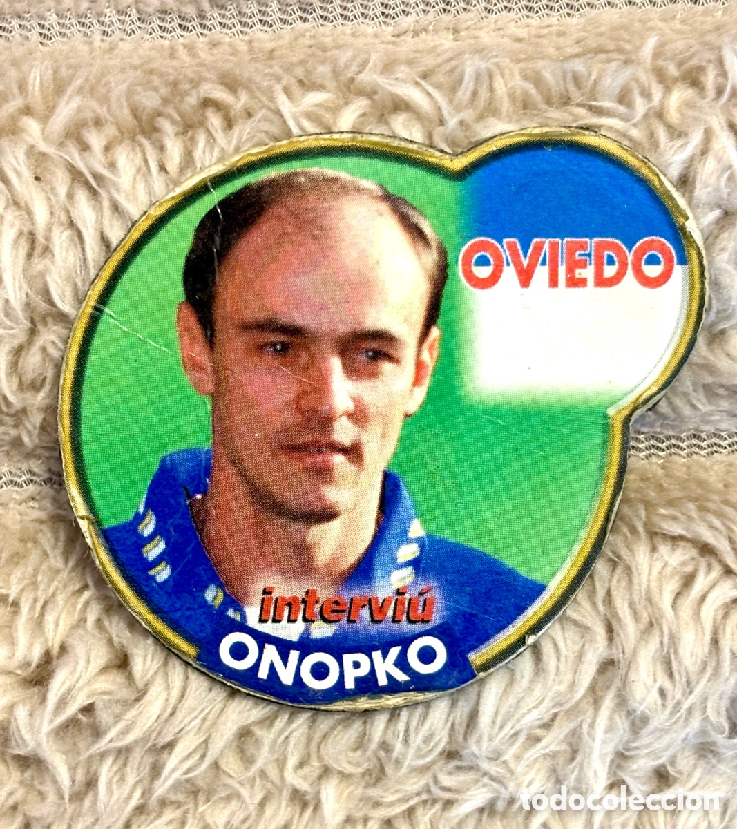 Coleccionismo: Antiguo Cromo Im&aacute;n de Nevera ONOPKO (Real Oviedo) - Revista Intervi&uacute; - A&ntilde;o 1997