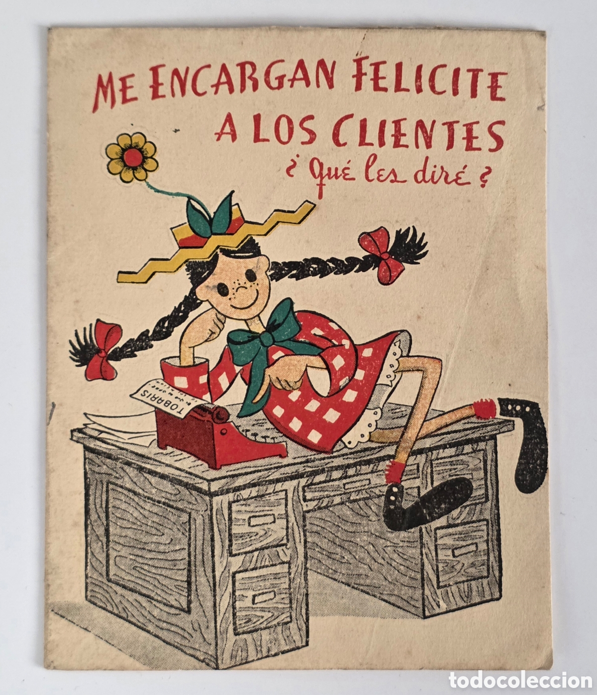 Coleccionismo: Tarjeta desplegable Felicitaci&oacute;n Navide&ntilde;a Publicidad Almacenes Tobaris Bisuter&iacute;a - Vigo - Galicia