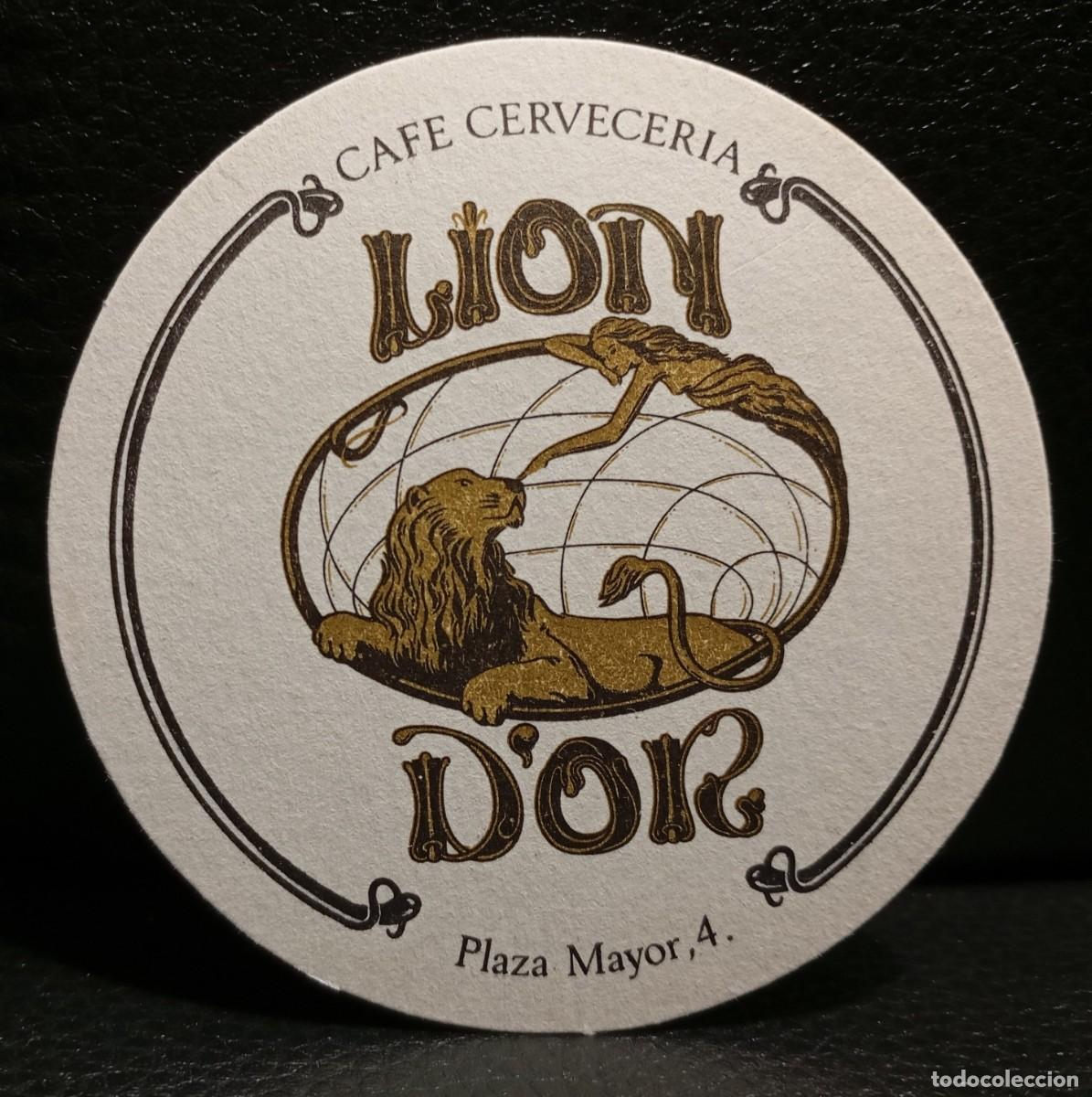 Coleccionismo: CAFE CERVECERIA LION D'OR - POSAVASOS - VALLADOLID - CERVEZA - REFRESCOS - SIDRA - BITTER