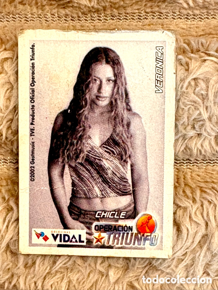 Coleccionismo: Cromo-im&aacute;n promocional de Operaci&oacute;n Triunfo (OT 1) - Ver&oacute;nica Romero / Golosinas Vidal