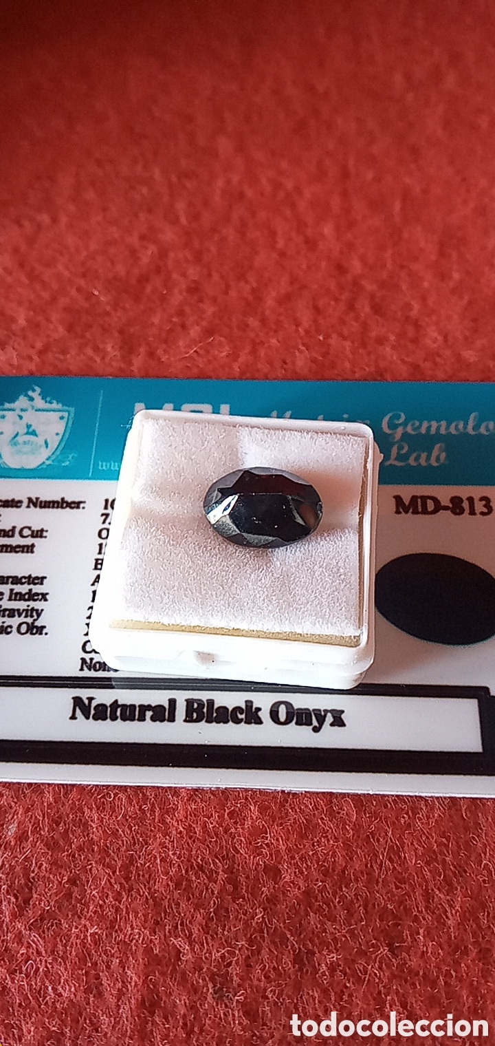 Coleccionismo: NATURAL BLACK ONIX CERTIFICADO - Foto 4