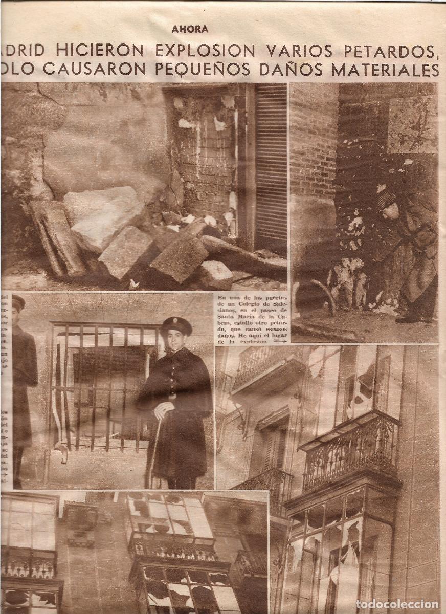 Coleccionismo: &Ntilde;O 1933 MADRID MOVIMIENTO REVOLUCIONARIO BOMBAS CALLE DE LAS HUERTAS DE LAS VELAS COLEGIO SALESIANOS